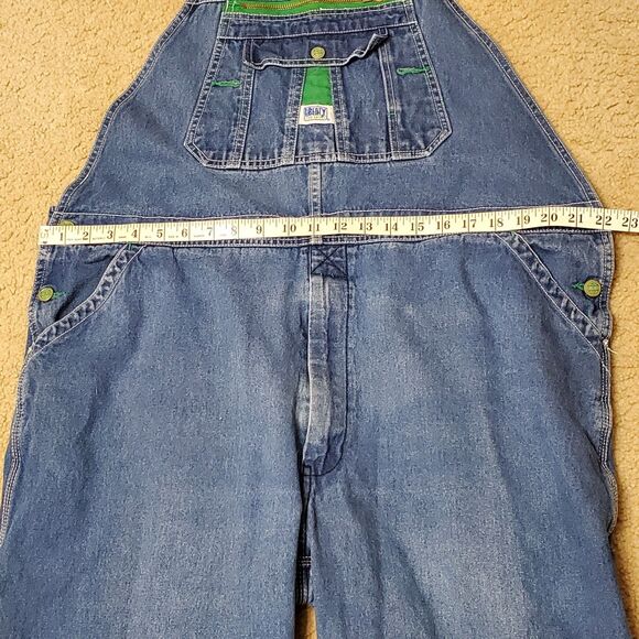 Liberty Overalls Sz 42/28 Men Carpenter Medium Wash Front Pocket  Workwear - Picture 8 of 13
